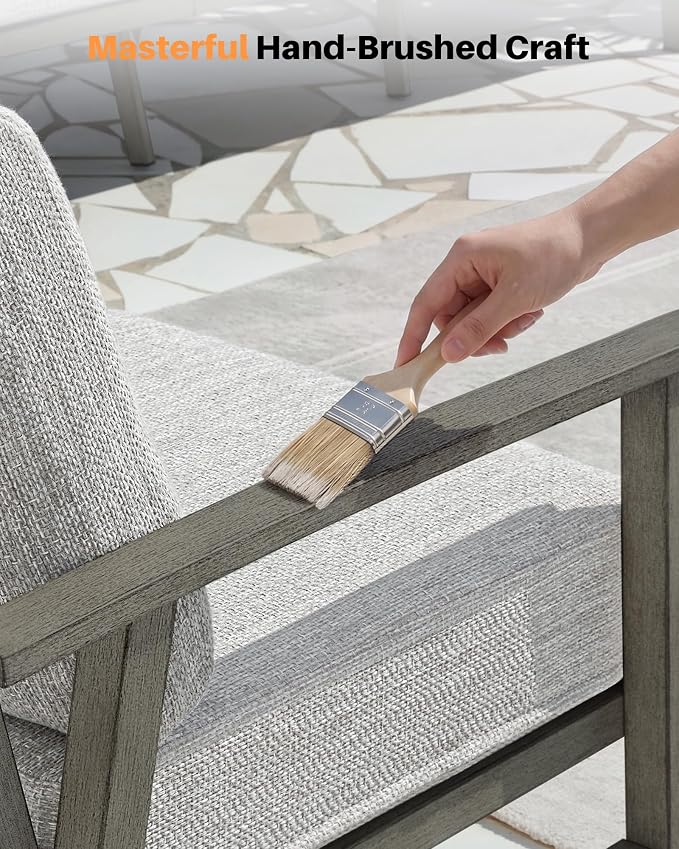 Never-Rust Aluminum Outdoor Side Table, Anti-Rust Outside Patio Side Table with Resin Tabletop, Modern Weather Resistant Square Patio End Table for Yard, Garden, Poolside, Limed Oak