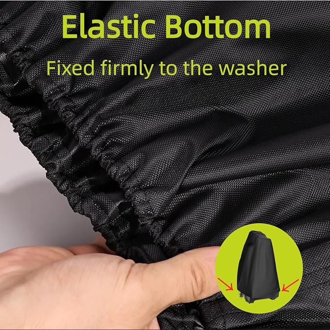Pressure Washer Cover Upgarde, Waterproof& Dustproof Outdoor Power Washer Covers for Electric High Pressure Cleaner, 600D Oxford Fabric 17.8" x 17.8" x 34.2"