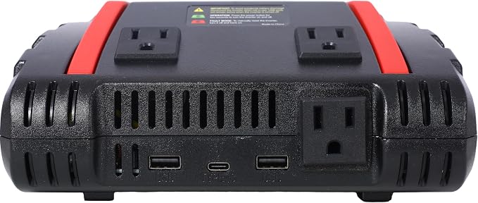 2000 Watt Power Inverter Modified Sine Wave 12v to 115v AC with 3 Sockets Dual USB Type C Ports and LCD Display Heavy Duty Car Power Inverter for Truck Rv Boat Camping Emergency Power