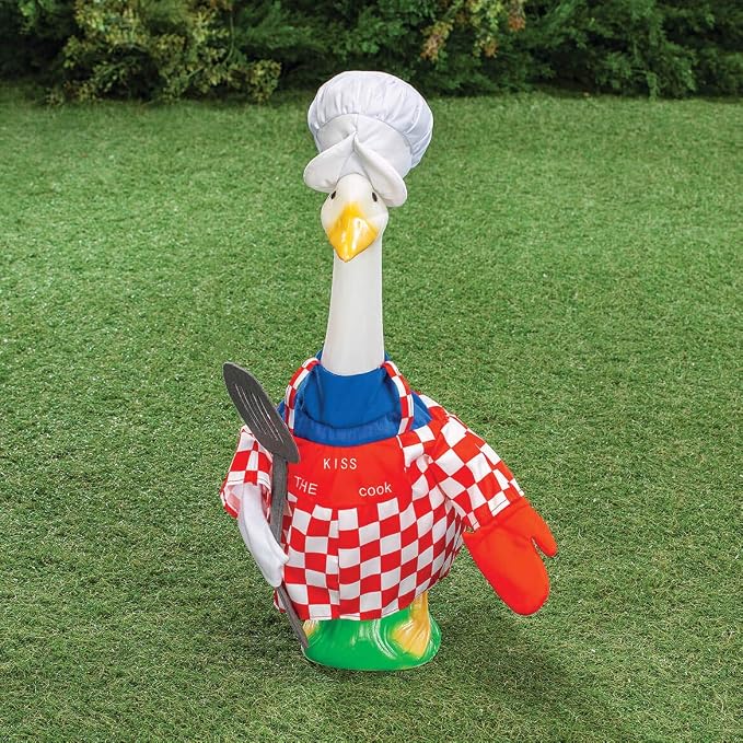 Gaggleville Chef Goose Outfit, Fits Large 23" H Statue, by Fox Valley | Traders