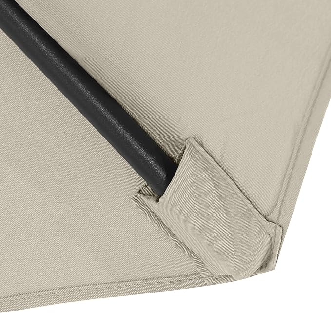 MASTERCANOPY Patio Umbrella 7.5 ft Replacement Canopy for 6 Ribs-Creamy White Canopy Only