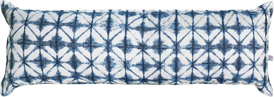 Hatteras Hammocks Midori Indigo Long Hammock Pillow, Sunbrella Fabric, Hook & Loop Fasteners, Extra Wide Size, Handcrafted in The USA