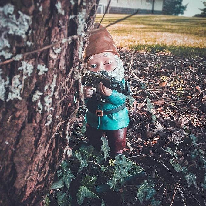 Military Garden Gnomes, Garden Statues Gnome with Gun, Funny Army Gnomes Soldiers Tactical Statue for Indoor Outdoor, Patio, Yard, Lawn, Christmas Ornaments, Home Décor