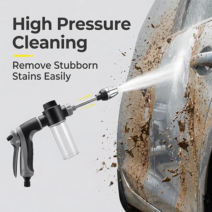 Pressure Washer - 15x More Powerful Than Hoses, Upgraded High Power Electric Cleaner, with 360° Rotating for Effortless Dirt & Stain Removal Three Spray Modes (Style A)