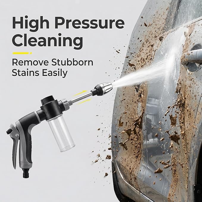 Pressure Washer - 15x More Powerful Than Hoses, Upgraded High Power Electric Cleaner, with 360° Rotating for Effortless Dirt & Stain Removal Three Spray Modes (Style B)