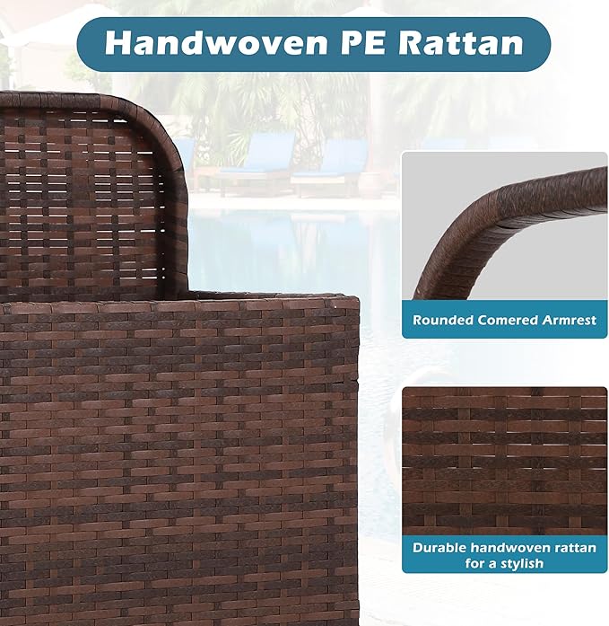 Outdoor Pool Float Storage Basket, PE Rattan Rolling Toy Caddy with Wheels, Patio Furniture Organizer Wicker Box Pool Storage Cart for Floaties, Noodles, Life Vests, Beach Balls