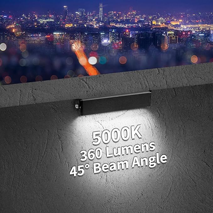 4-Packs 3W 7inch LED Hardscape Paver Lighting,12V AC/DC Low Voltage Retaining Wall Lights,Landscape Lighting,5000K Daylight White Outdoor Step Light,50,000 Hours Lifespan-Black