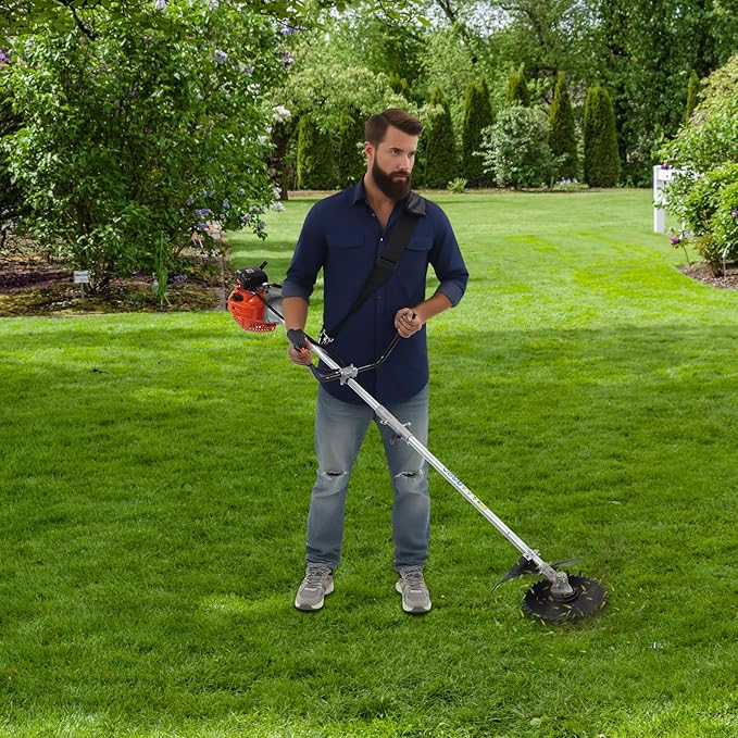 2-Stroke Gas Weed Trimmer, 42.7CC 1.25KW 6500RPM Gas Powered Weed Wacker Multi Yard Care Tools Hedge Trimmer Brush Cutter Blade with Trimming Heads for Forests Gardens Parks(42.7CC,1.25KW,6500RPM)