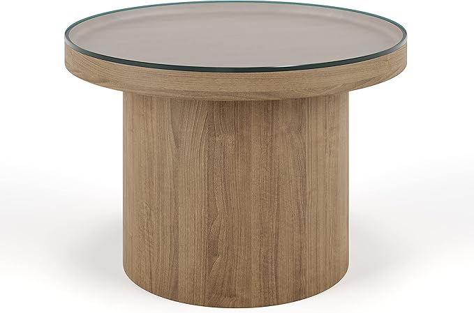 The Better Bevel 18 inch Round Glass Table Top - Clear Tempered Glass Surface Protector - Safe Flat Polished Edge - Coffee, Dining and End Table