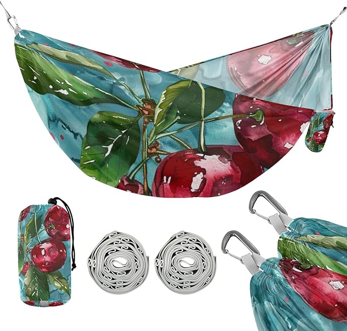 Red Cherry 330lb Capacity Hammocks with Tree Straps Hanging Hammock for Outside Patio Garden hamacas para adultos