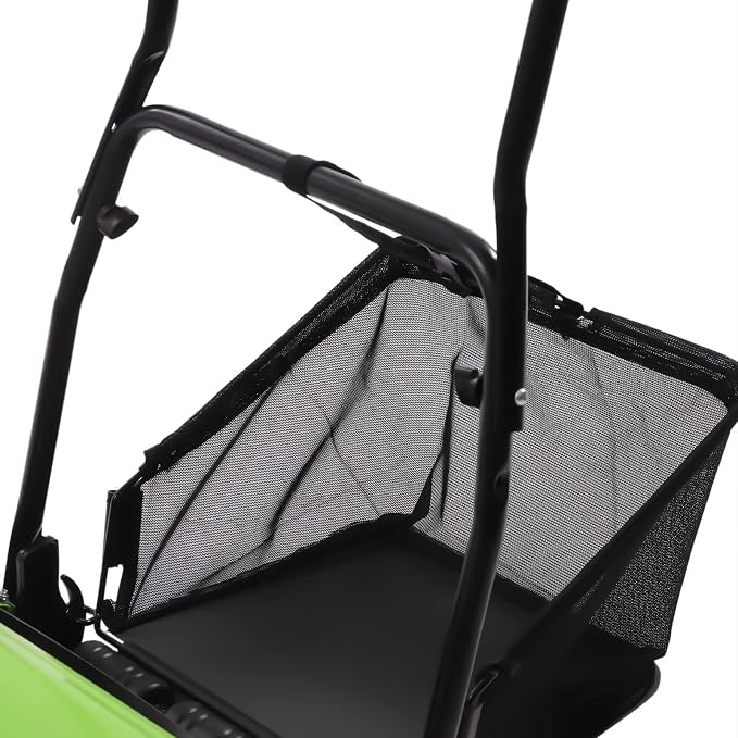 12-Inch Manual Lawn Mower, Adjustable Heights & Efficient Grass Catcher with Collection Bag Push Reel Lawn Mower Push Lawn Sweeper for Garden Yard Park (12-Inch Sweeper)