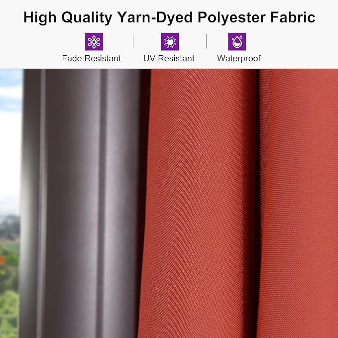 PURPLE LEAF 9' X 9' Patio Umbrella Antique Bronze Square Cantilever Umbrella Outdoor with 360° Rotation and Aluminum Offset Hanging for Pool Deck Garden Backyard, Brick Red