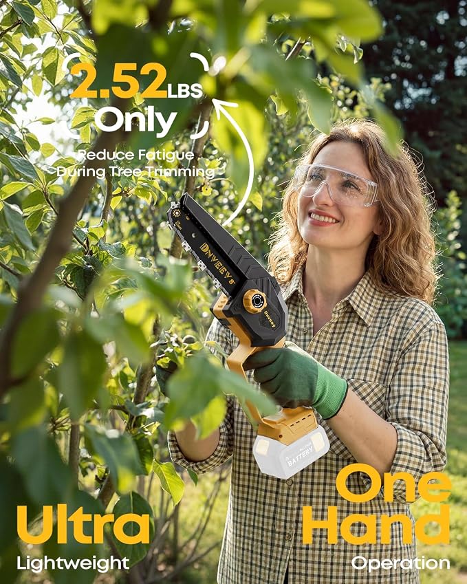 8-Inch Cordless Pole Saw for Tree Trimming, Compatible with DeWalt 20V Max, 15.6FT Extendable 2-in-1 Mini Chainsaw & Tree Trimmer, 800W Brushless [Tool Only - No Battery]