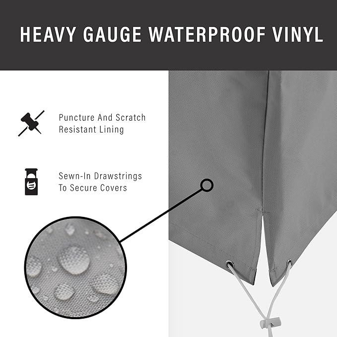 Crosley Furniture Patio Furniture Covers, Waterproof Outdoor Chair Cover for Backyard, Deck, Gray