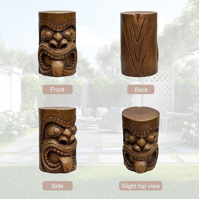 Outdoor Garden Decor-Tiki Totem Statues Waterproof Decorative Yard Patio Decorations