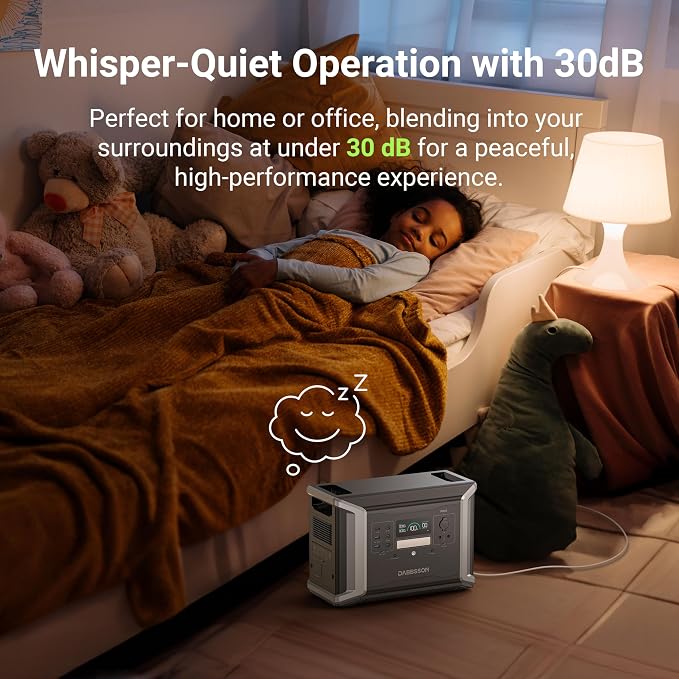 Dabbsson 2150Wh Portable Power Station 2400W,Expandable to 4600W 12.9kWh,NEMA TT-30 Port,100W USB-C,Support AC & Solar Charging Together, EPS 15ms,DBS 2100Pro Solar Generator for Home Backup,2024 New