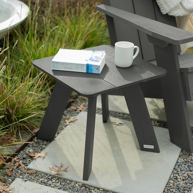 highwood Italica Modern Adirondack Side Table, Coastal Teak