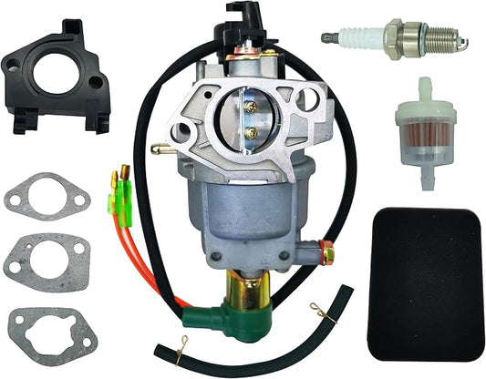 Carburetor Fit for Powerhorse DF7000 DFD7000 7000ES 9000ES 420CC DJ190N Enngine Generator with Air filter Kit