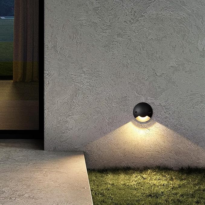 Well Lights Low Voltage Landscape Lighting Outdoor In Ground Lights for Driveway,Path,Paver,LED 2W AC/DC 12V 24V Warm White Waterproof IP67 Aluminium Single Side Lighting for Floor,Stair,1PACK