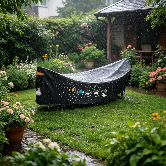 Hammocks Cover Waterproof - Breathable, Large Hammocks Cover with Buckle, Patio Hanging Chaise and Stand Cover, Universal Outdoor Hammock Cover for Garden, Patio & Beach Hammock Stand (Black#A)