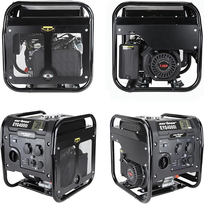 CARTMAN Portable outdoor Generator，4000W ultra-quiet gas engine, EPA Compliant, Eco-Mode Feature, Ultra Lightweight for Backup Home Use & Camping