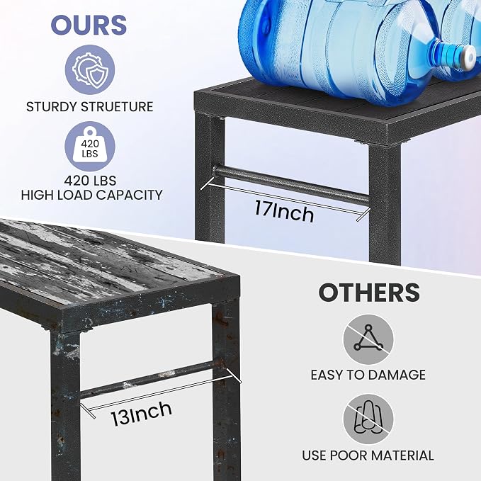 MURAGO 39*39*17 Outdoor Bar Table Extra Wide,Tall Bar Height Outdoor Pub Table, Ideal for Patio, Hot Tub, Dining, Balcony, Poolside, Weatherproof Composite Top, Rustproof, Built In Bottle Opener,Black