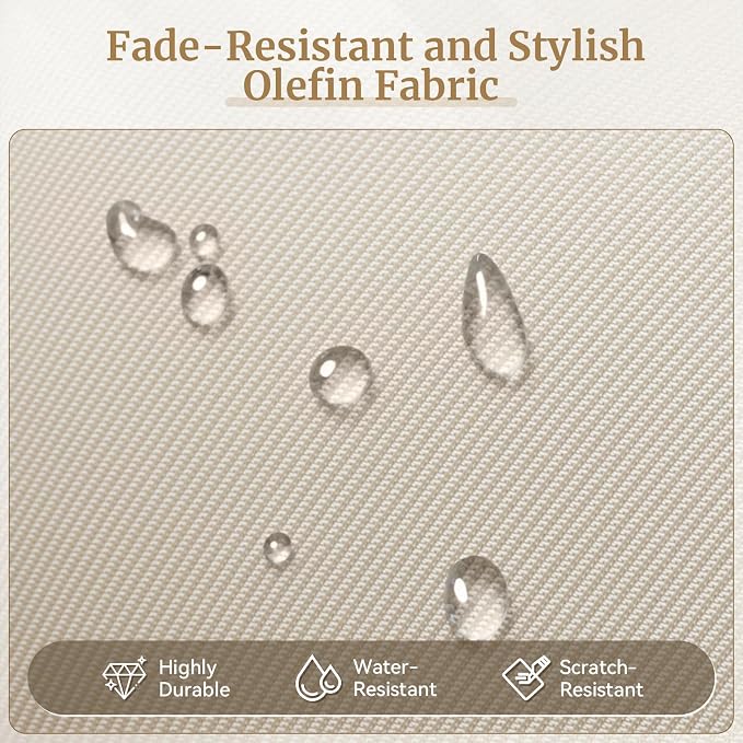 Belord Patio Conversation Sets, Boho Outdoor Furniture with Waterproof Cushions, Wicker Patio Furniture for Porch, Balcony (2 Pieces)