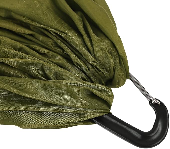 Camping Hammock, Portable Parachute Hammock,Single Lightweigtht Hammock Swing,with Storage Bag and Snap Hook for Outdoor Activities (OD Green)