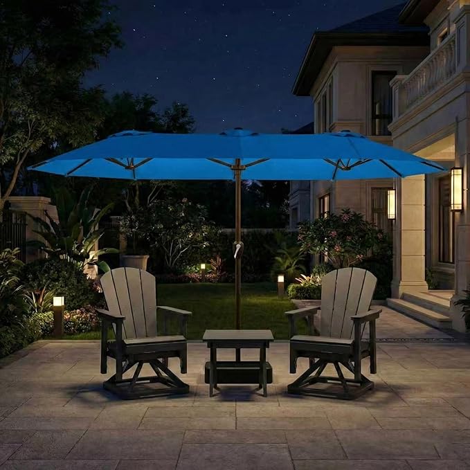15FT Large Patio Umbrella with Base Included