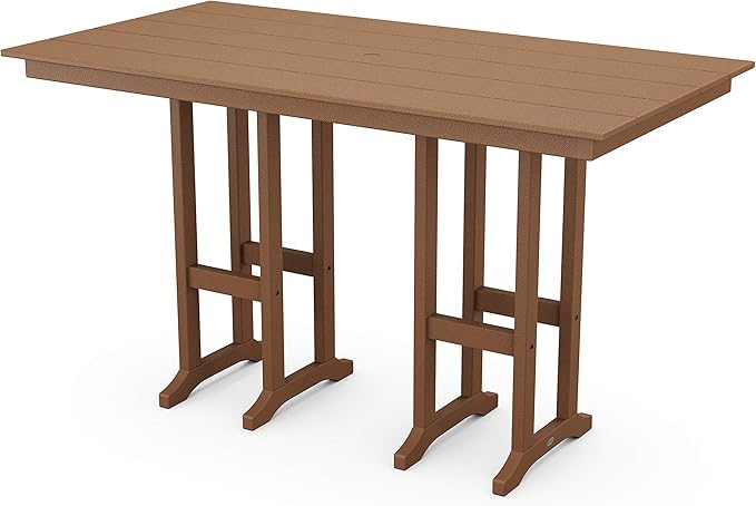 POLYWOOD® Farmhouse 37" x 72" Bar Table in Teak
