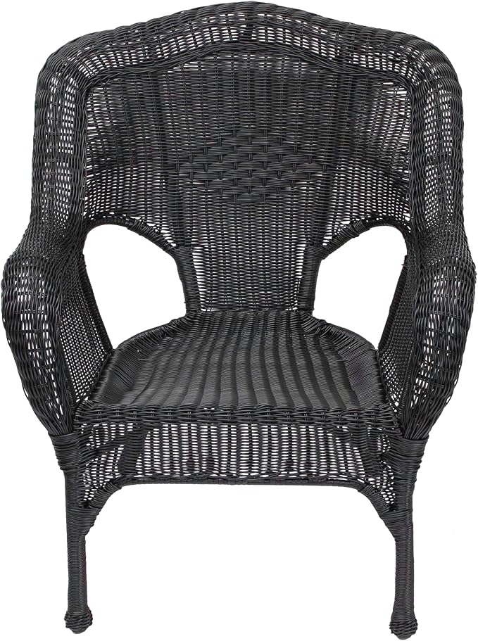 Northlight Wicker Outdoor Patio Conversation Set - Black - 4pc