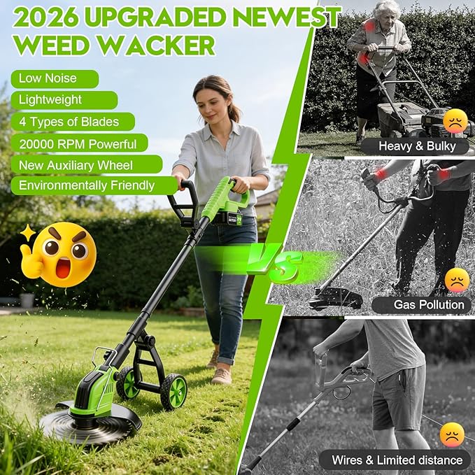 Weed Wacker with Wheels