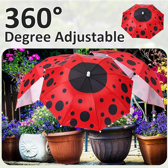 Plant Umbrellas for Outdoor Plants, Large Garden Plant Umbrella Shade Upgraded Adjustable Angle Height for Potted Plants Garden Beds