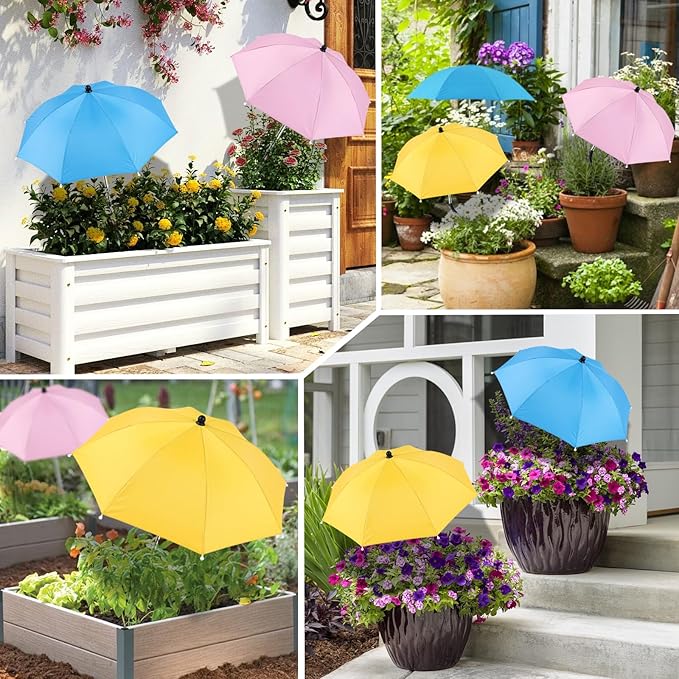 Plant Umbrellas for Outdoor Plants, Adjustable Plant Umbrellas for Potted Plants and Garden Beds, Provide Shade to ‌Defend Plants From Blazing Sun and Rain, Courtyard Balcony Plants Shade