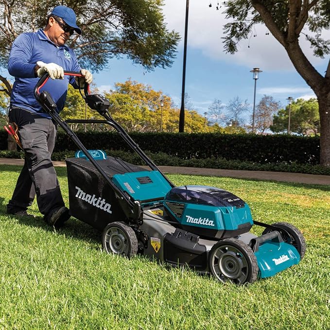 Makita XML08Z 36V (18V X2) LXT Brushless 21" Self-Propelled Commercial Lawn Mower, with BL1850B-2 18V LXT Lithium-Ion 5.0Ah Battery, 2/pk