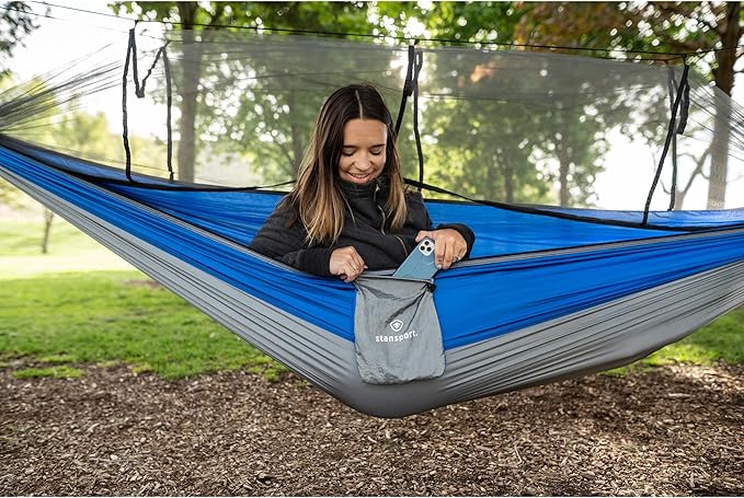 Stansport Packable Nylon Hammock with Mosquito Netting