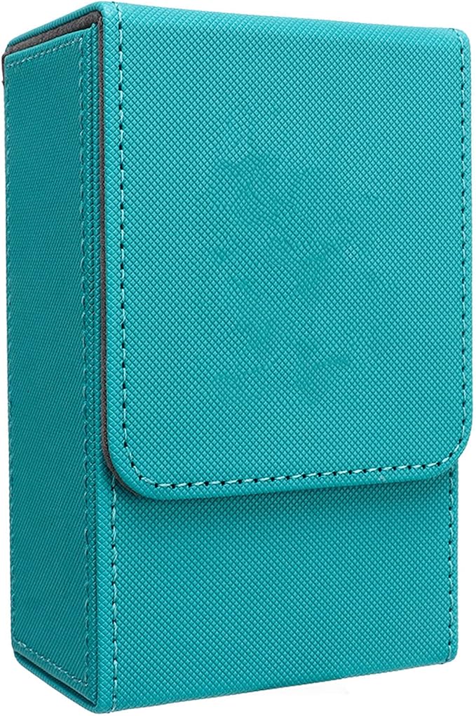 Haofy PU Leather Tarot Storage Box Sun Moon Design Large Size Felt Lined Holds 95+ Cards for Universal Standard Tarot Cards (Blue Green)