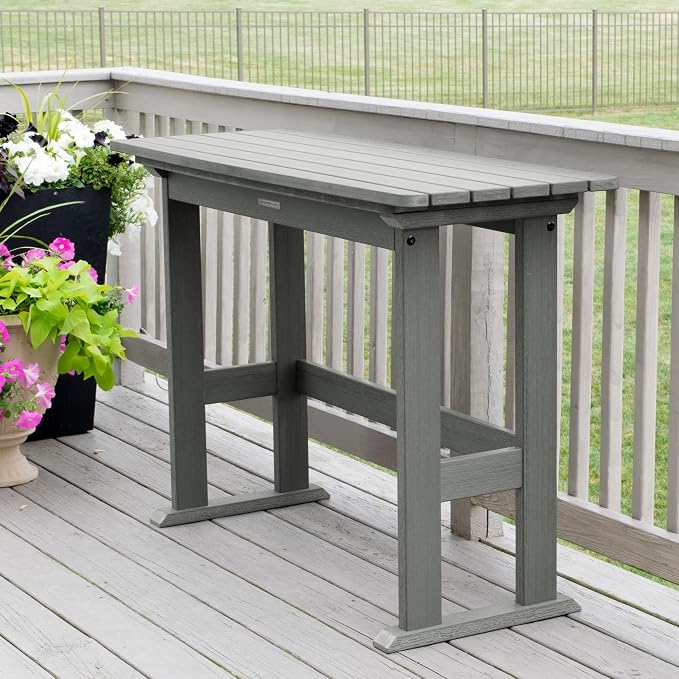 Highwood Lehigh 3pc Counter Height Balcony Dining Set, Coastal Teak