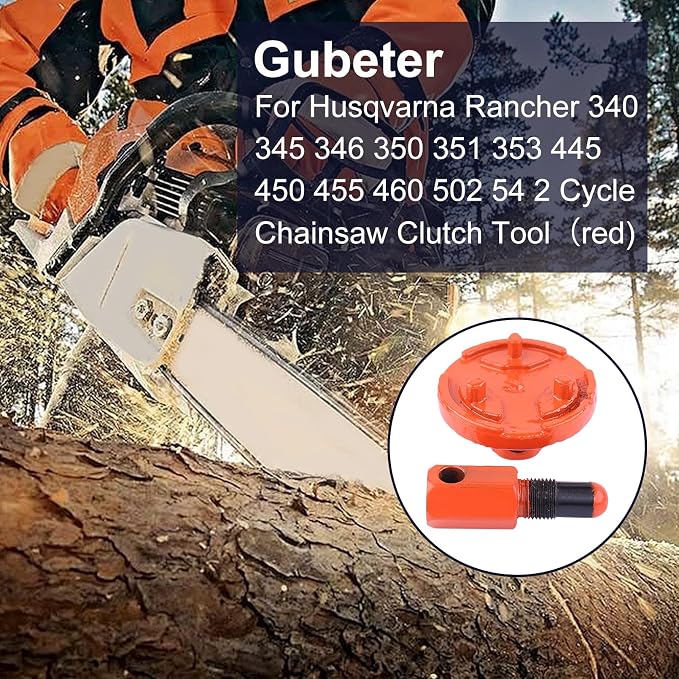 Universal Piston Stop Chainsaw Clutch Removal Tool For Husqvarna Rancher 340 345 346 350 351 353 445 450 455 460 502 54 2 Cycle Chainsaw Clutch Tool（red)