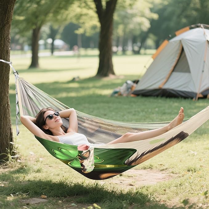 Hammocks for Outside Cute Dog Camping Hammock Portable Hammocks with Tree Straps and Carry Bag Camping Accessories for Hiking Beach Outdoor