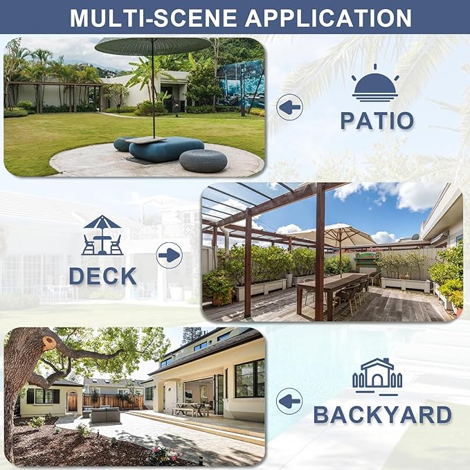ALAULM 5 Piece Patio Dining Set All-Weather Wicker Outdoor Furniture Set w/Tempered Glass Tabletop, Removable Cushions and Umbrella Hole for Patio, Backyard, Garden, Poolside（Grey）