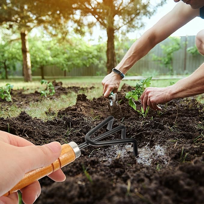 14pcs Gardening Hand Tool Set with Ergonomic Handles, Portable Garden Tool Kit for Planting, Weeding, and Transplanting, Includes Shovel, Rake, and Cultivator for Home and Outdoor