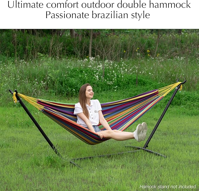PNAEUT Single Hammocks for Outside, Replacement Outdoor Tree Hammock for Indoor Patio Porch Garden (Tropical, Small)
