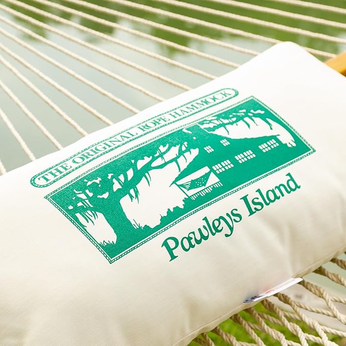Original Pawleys Island The Hammock Shop - Cream Hammock Pillow, Sunbrella Fabric, Hook & Loop Fasteners, Handcrafted in The USA