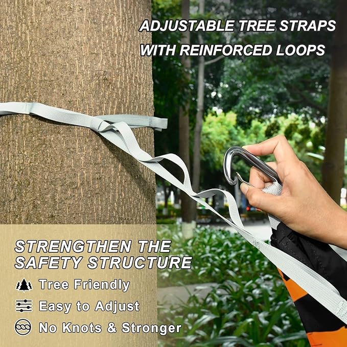 Hammocks for Outside Halloween Orange Eyes Camping Hammock Portable Hammocks with Tree Straps and Carry Bag Camping Accessories for Hiking Beach Outdoor