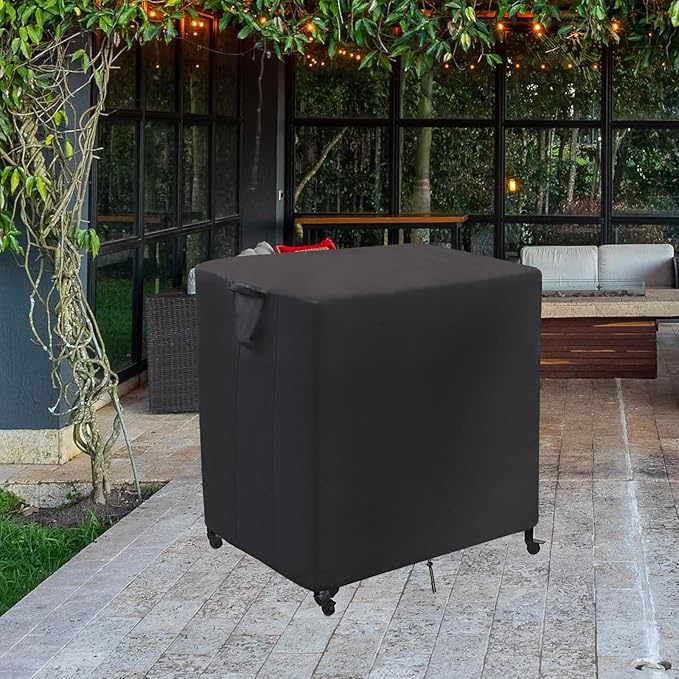 Outdoor Table Cover for Ooni Medium Modular Table, 32 Inch Waterproof Outdoor Kitchen Pizza Oven Table Cover, Patio Grill Cart Covers Dustproof, Sunproof - 32 x 24 x 35 Inch