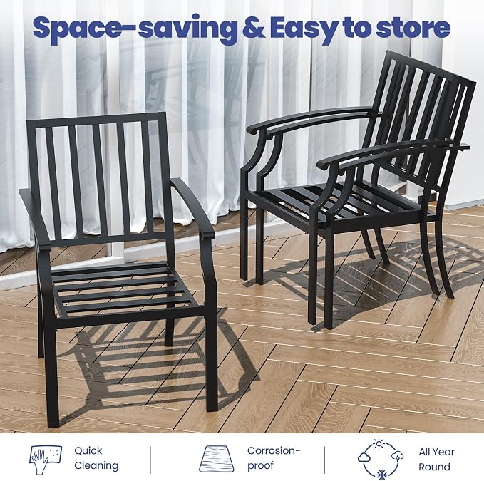 8 PCS Outdoor Patio Dining Set with 13.6ft Double-Sided Patio Umbrella,Patio Table and Chairs Metal Outdoor Patio Furniture Set,Dining Table Set with Swivel Chairs,Grey