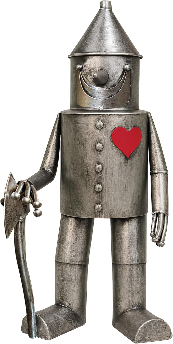 The Enchanted Garden Bringing Gardens To Life Tin Man Outdoor Statue – Whimsical Metal Yard Decor for Lawn or Patio – Unique Weatherproof Ornament – Giftable Sculpture for Outdoor Enthusiasts
