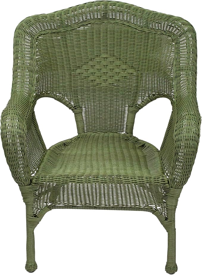 Northlight Wicker Outdoor Patio Conversation Set - Moss Green - 4pc