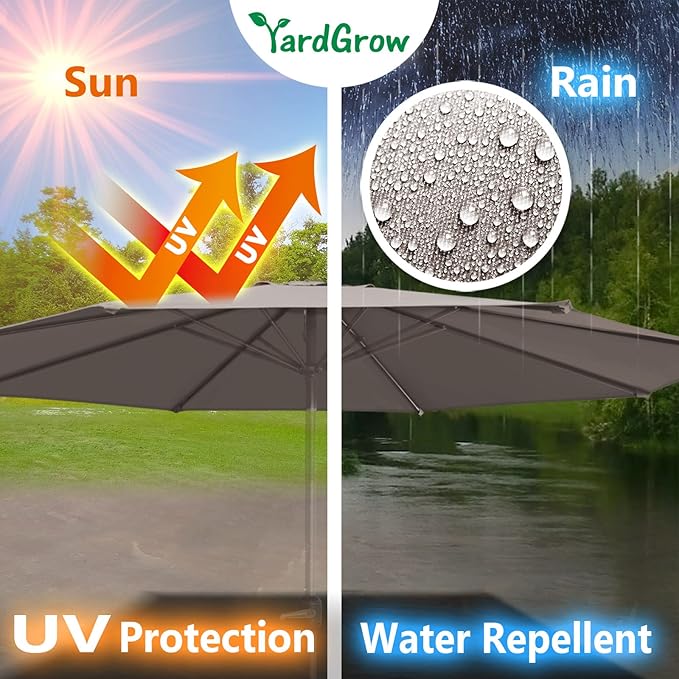 YardGrow 13ft 8 Ribs Umbrella Canopy Replacement for Patio Umbrella, Canopy ONLY, Frame NOT Included